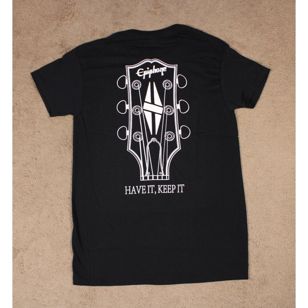 Gibson Epiphone 150th Anniversary Graphic T-Shirt (SM) Black Cotton Licensed